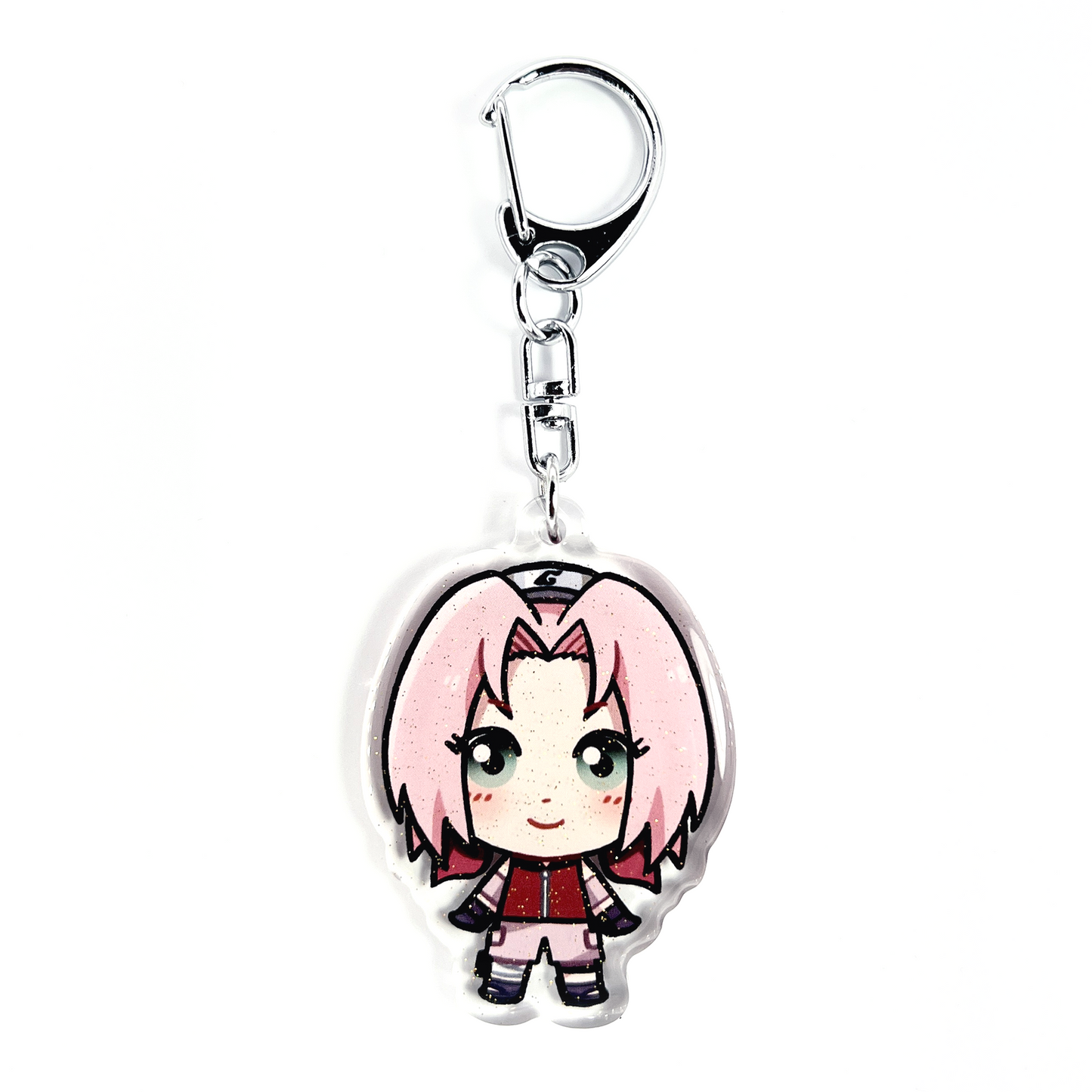 Sakura Haruno | Naruto Acrylic Glitter Keychain