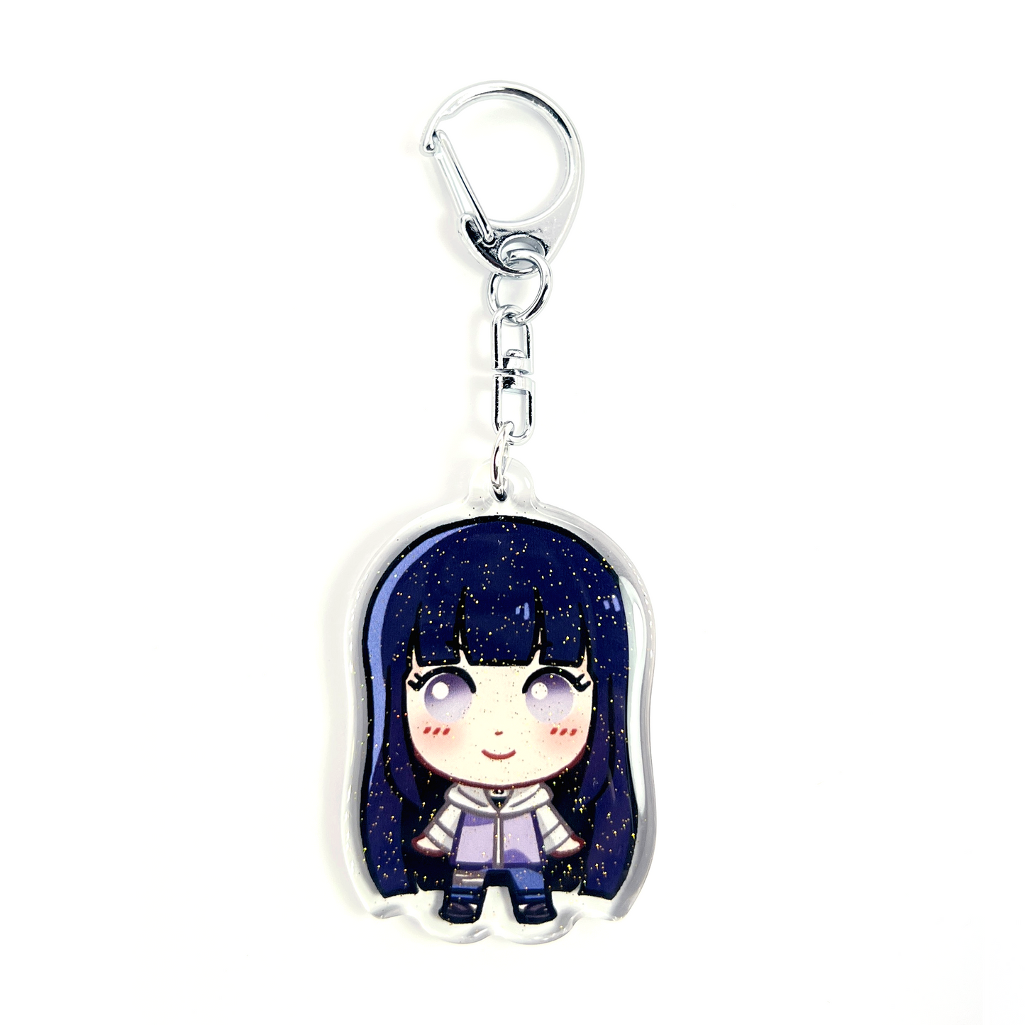 Hinata Hyuga | Naruto Acrylic Glitter Keychain