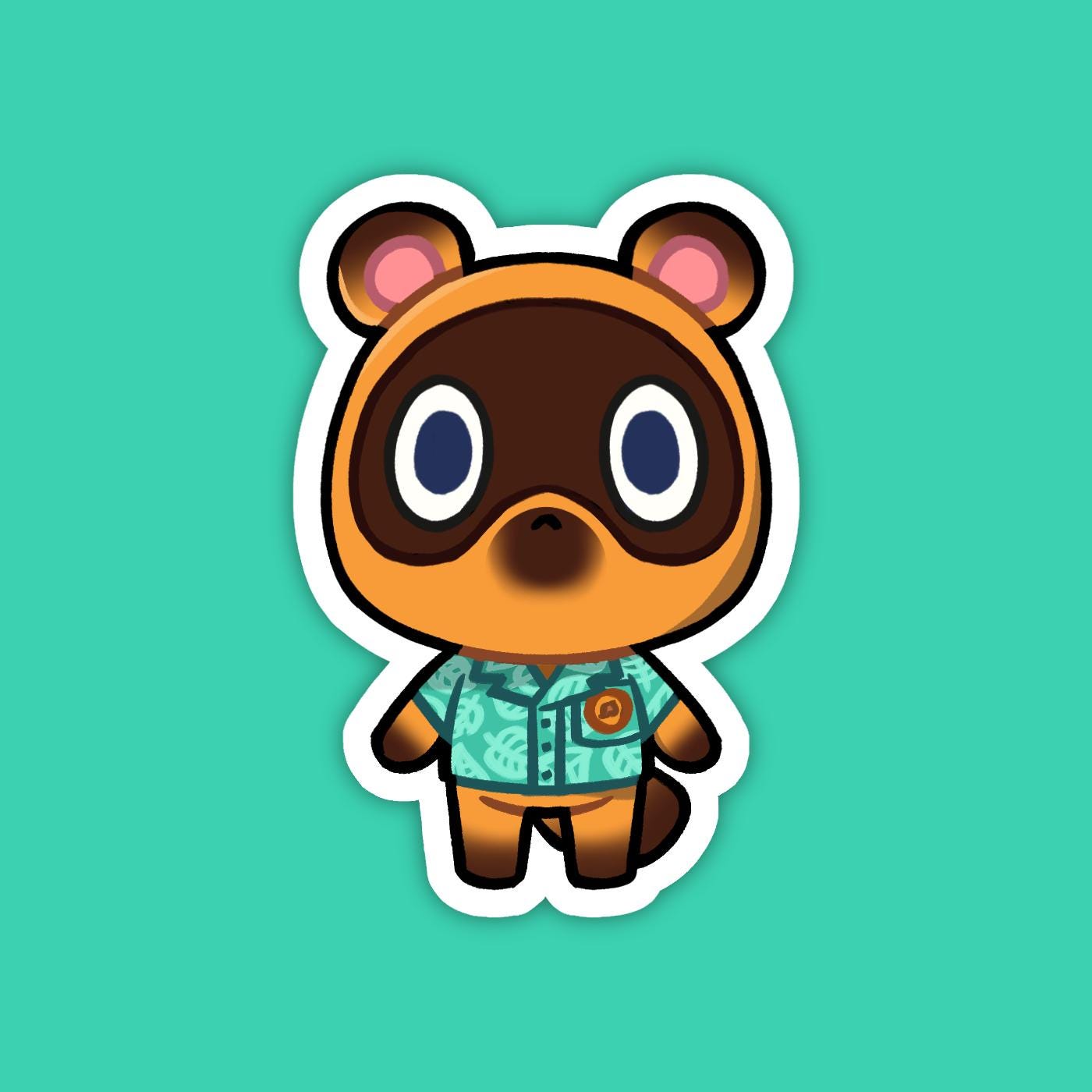 Raccoon, Tanuki, Tom Nook, Timmy and Tommy | Animal Crossing Vinyl Sticker