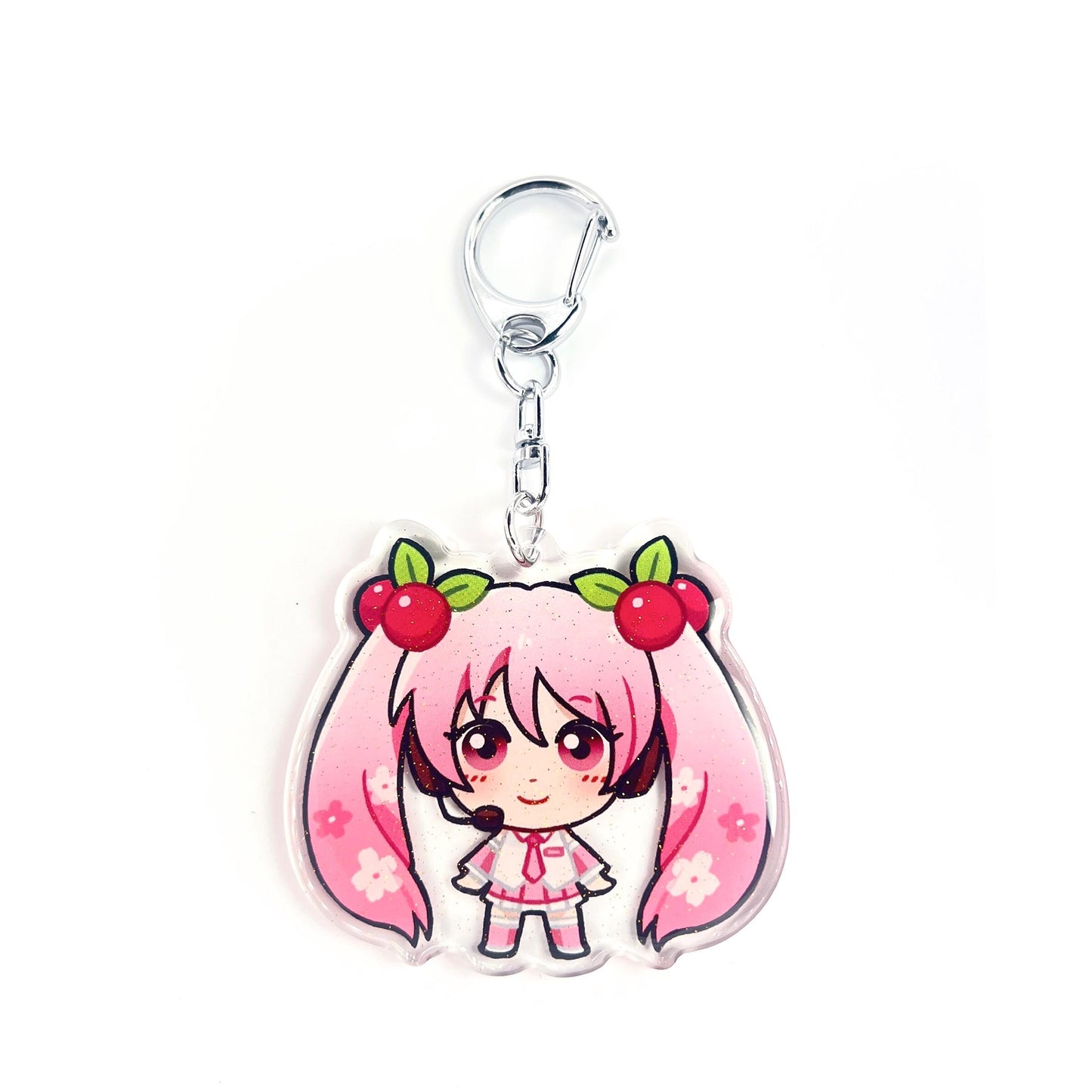 Sakura Hatsune Miku | Vocaloid Acrylic Glitter Charm