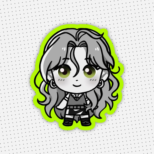 Aya | The Guy She Was Interested In Wasn't A Guy At All, Green Yuri Vinyl Sticker