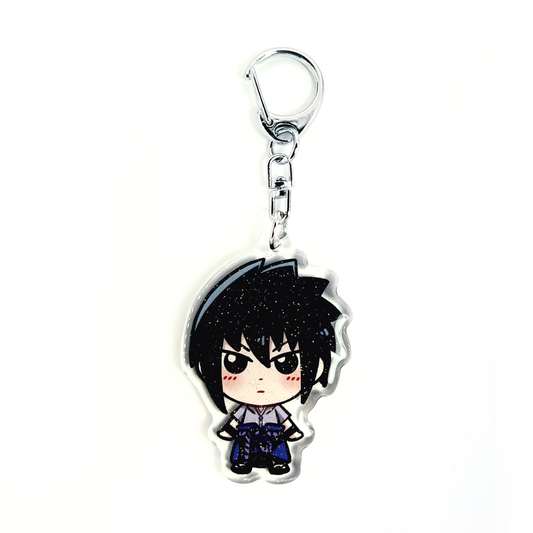 Sasuke Uchiha | Naruto Acrylic Glitter Keychain