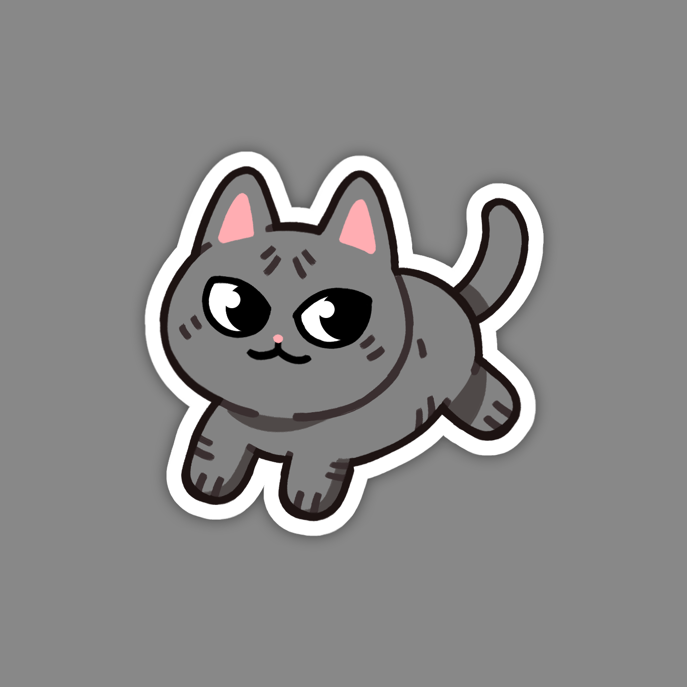 Blue Sphynx Naked Cat Sticker