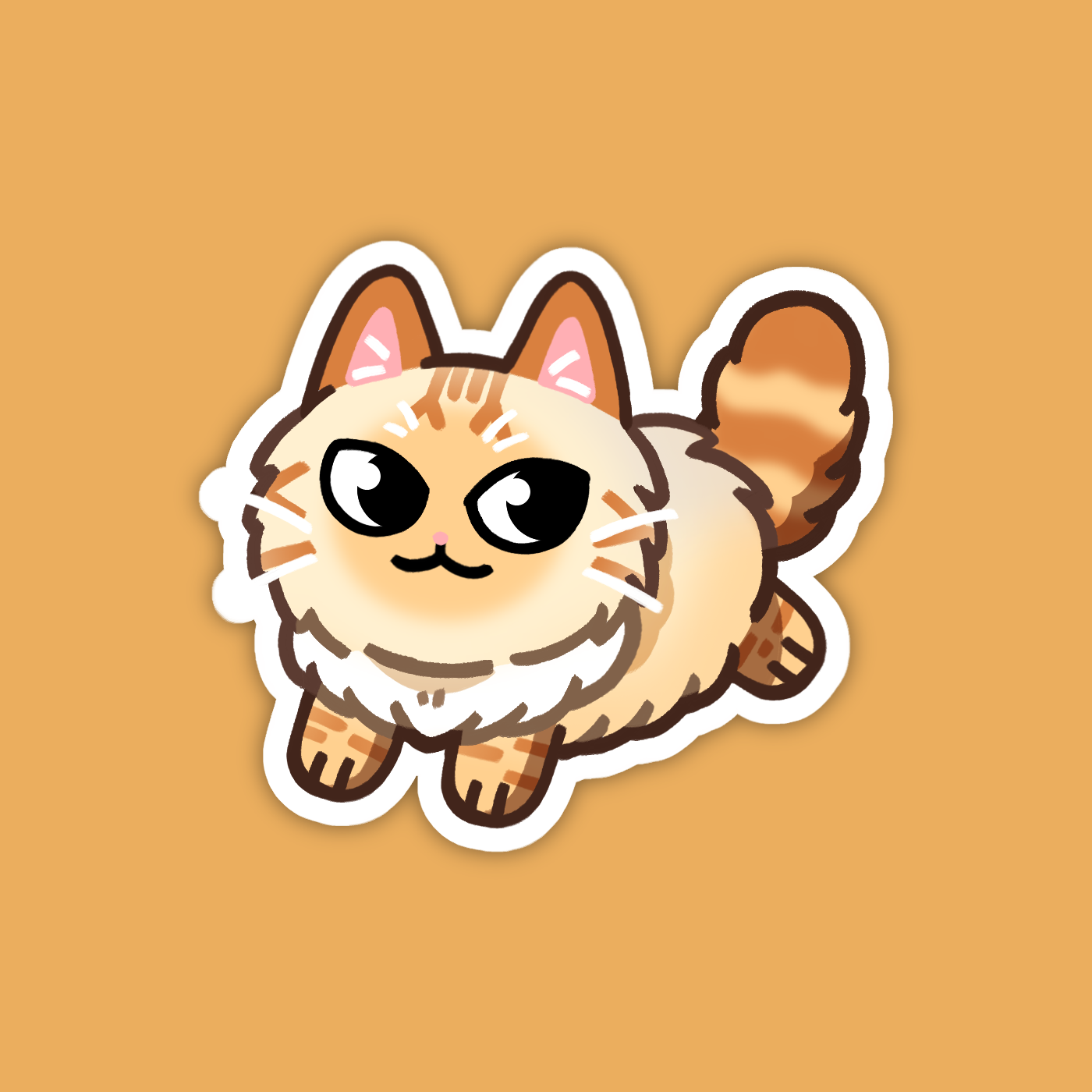 Flame Point Ragdoll Cat Sticker