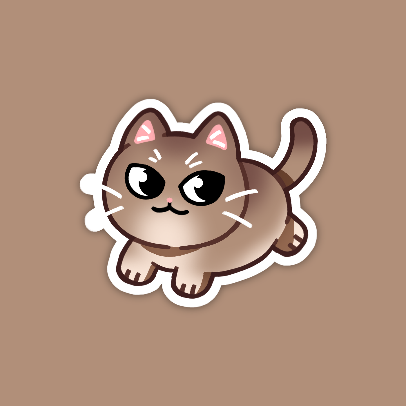 Golden British Shorthair Cat Sticker