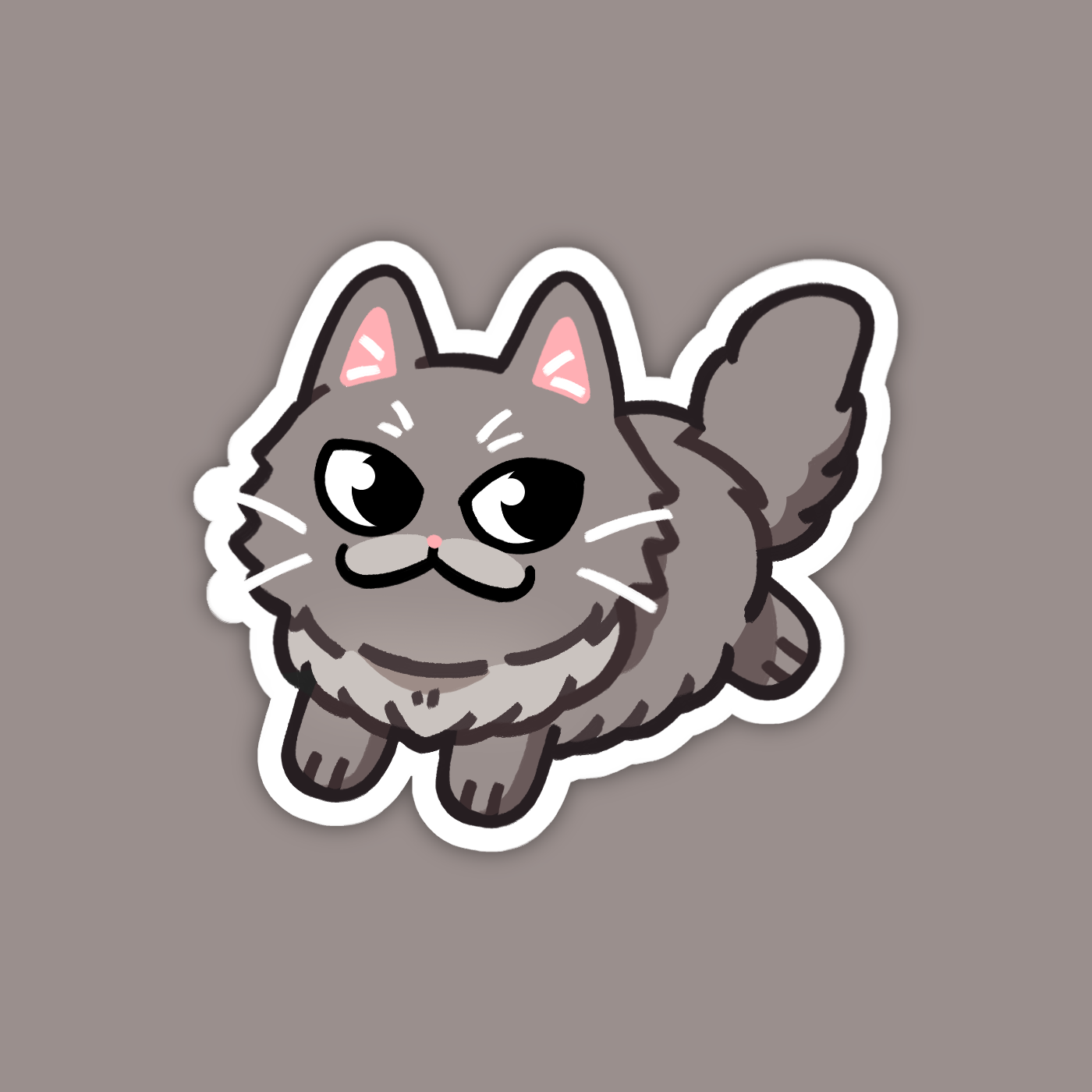 Lilac Persian Cat Sticker