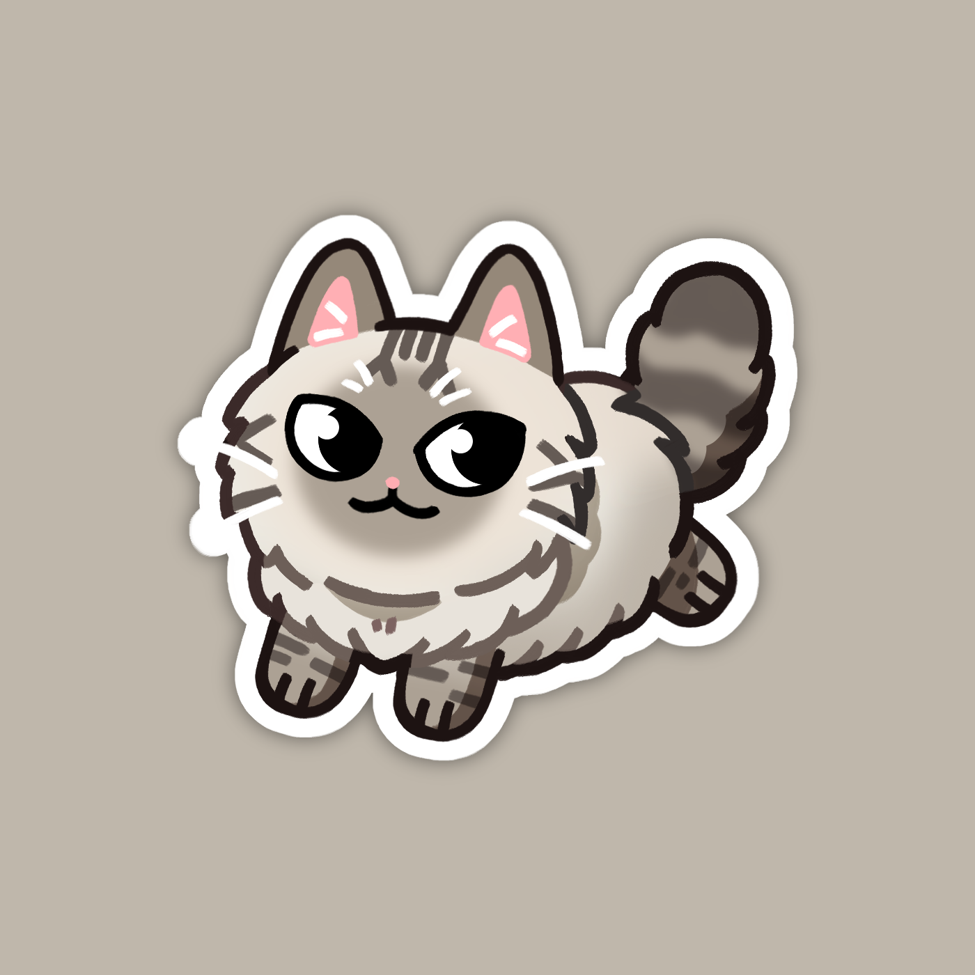 Lynx Point Ragdoll Cat Sticker