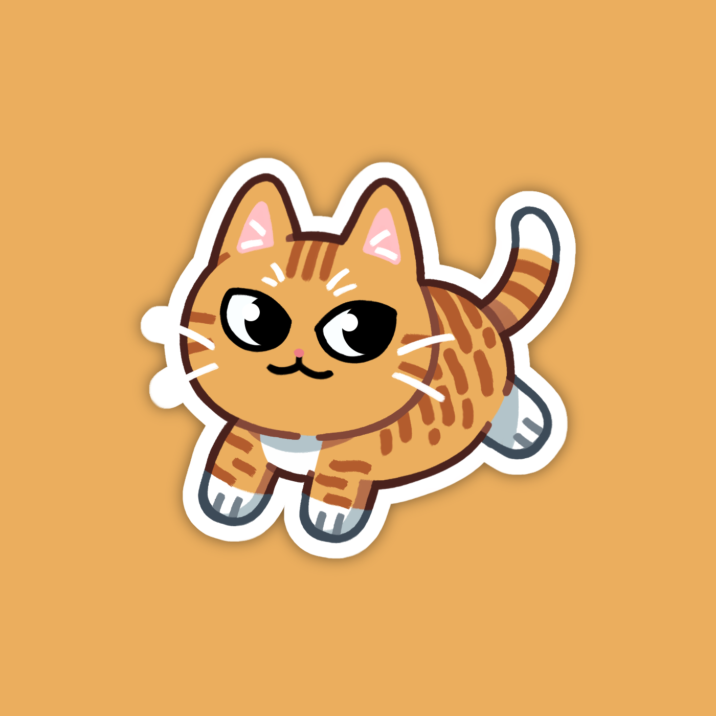 Orange Tabby Cat Sticker