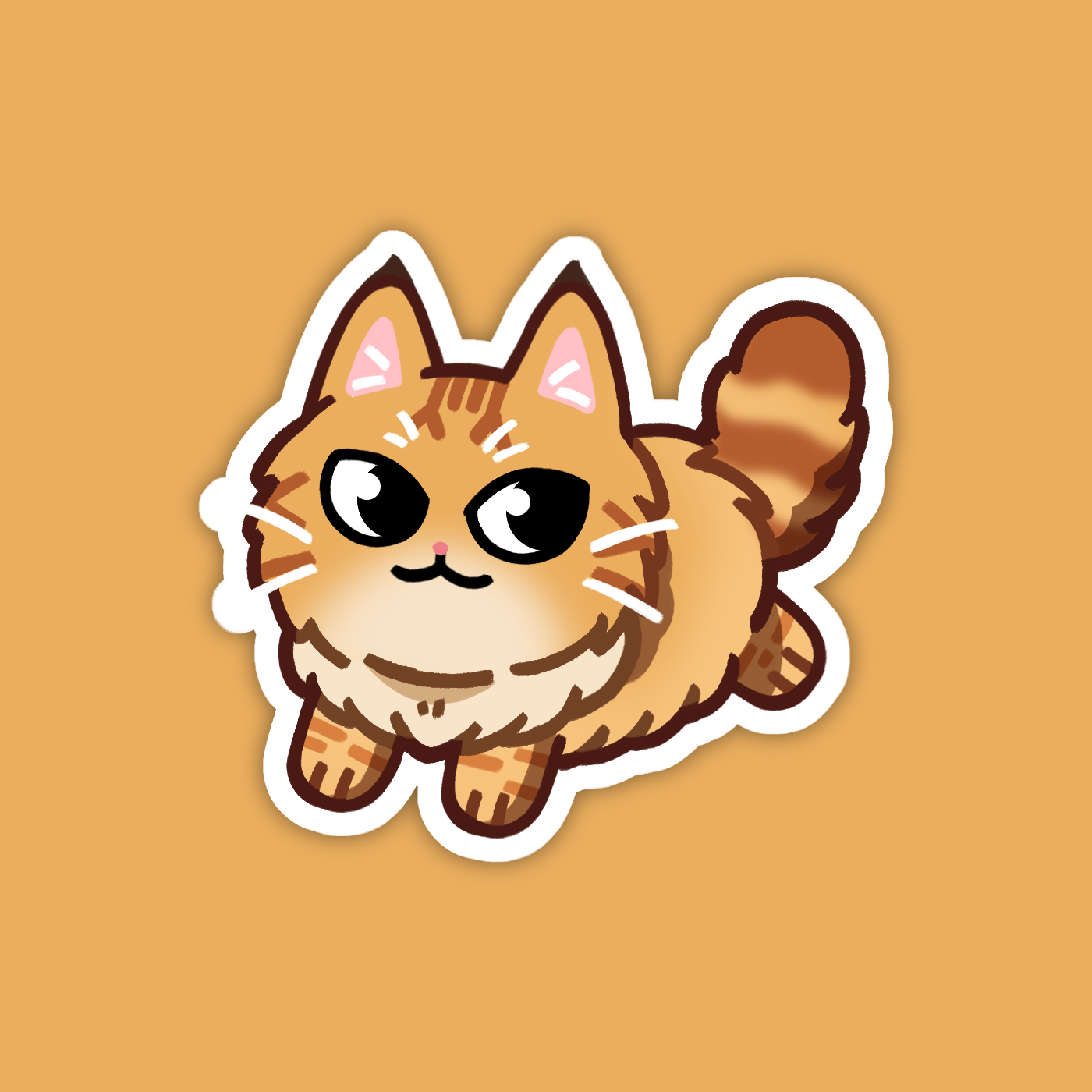 Orange Tabby Norwegian Forest Cat Sticker