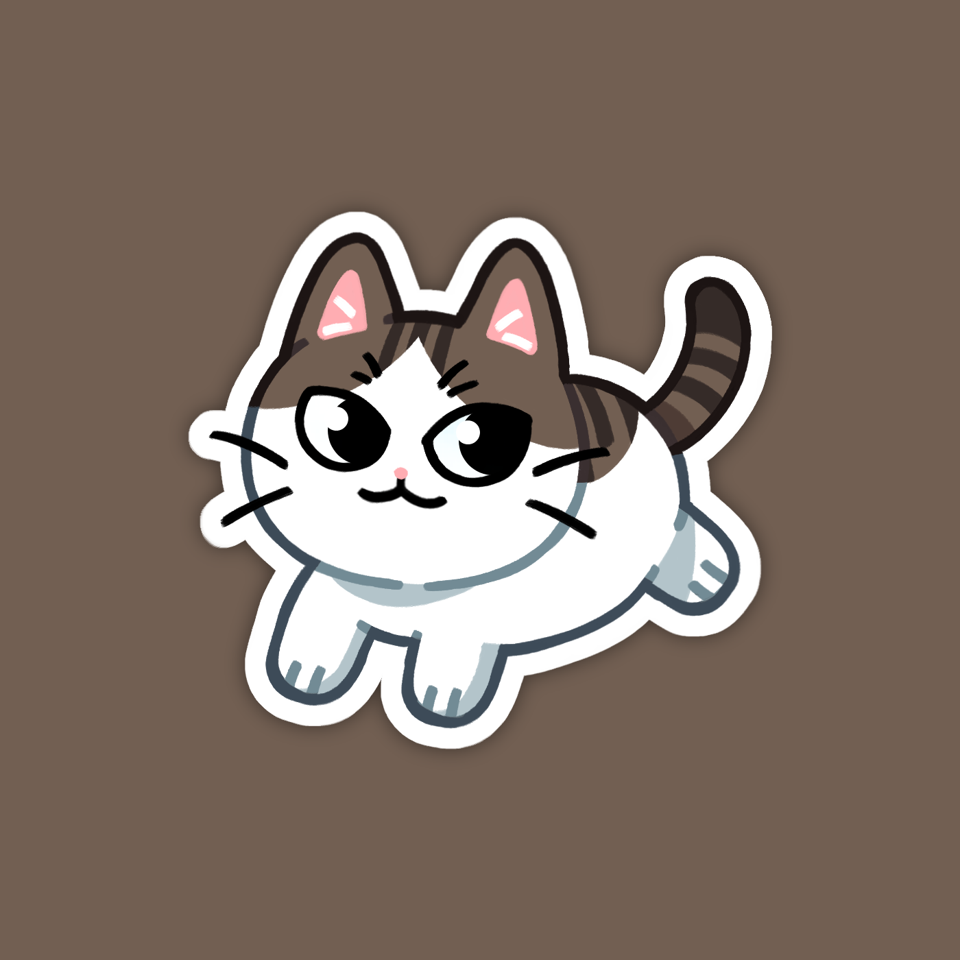 Tabby Shorthaired Van Cat Sticker