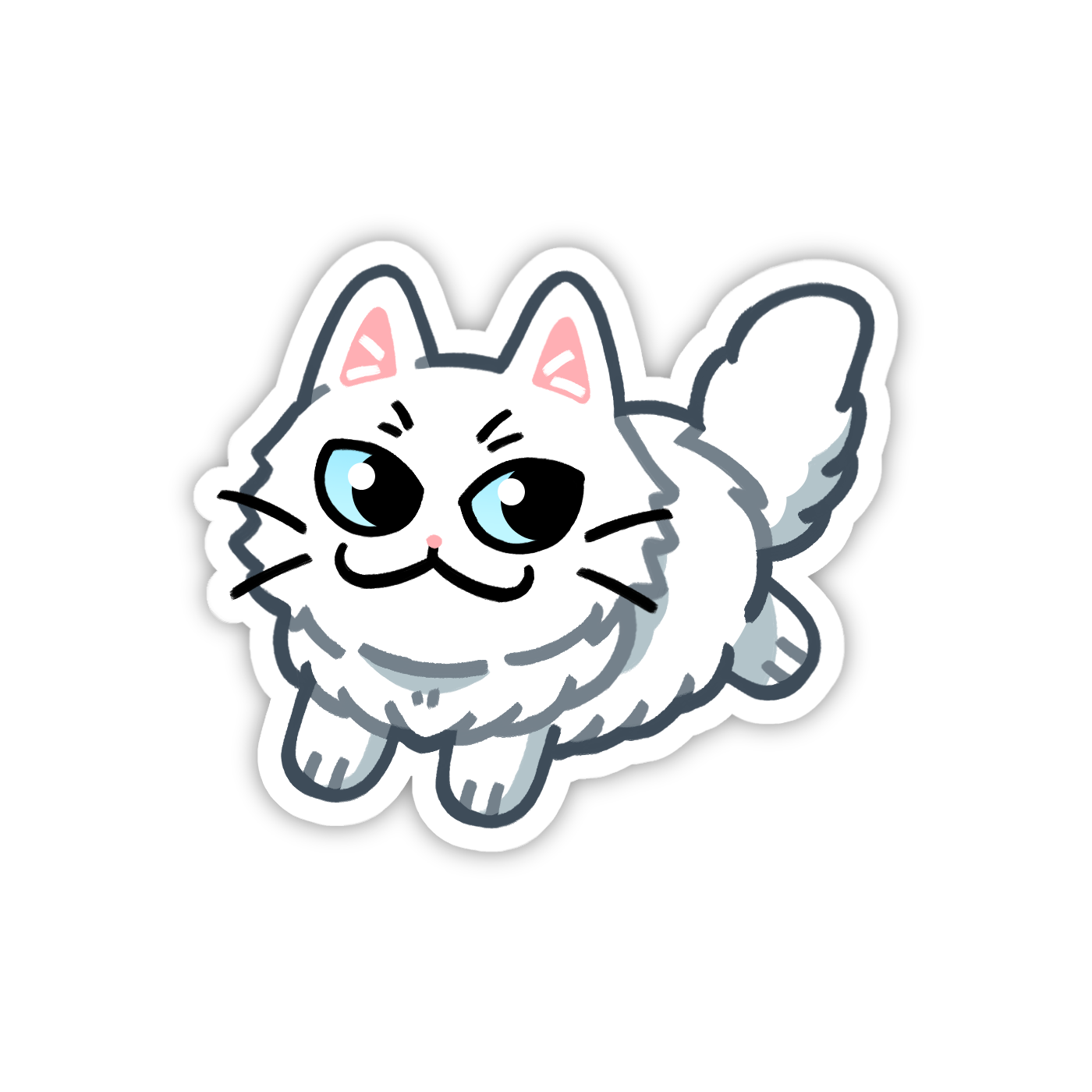 White Persian Cat Sticker