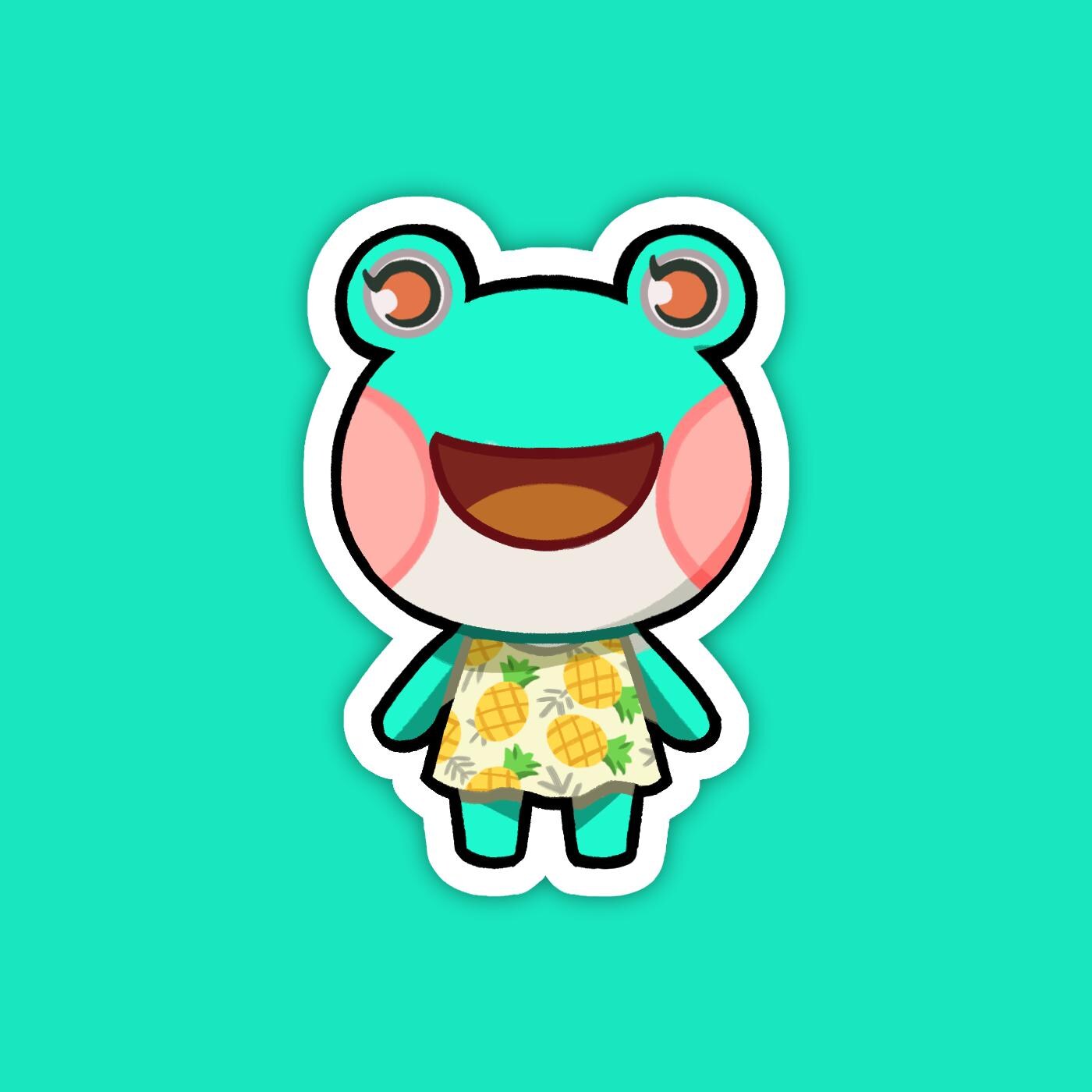 Lily, Frog | Animal Crossing Vinyl Sticker