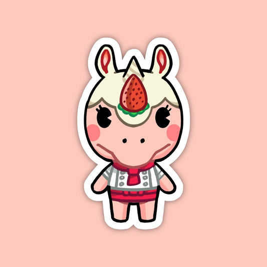 Merengue Rhino | Animal Crossing Vinyl Sticker