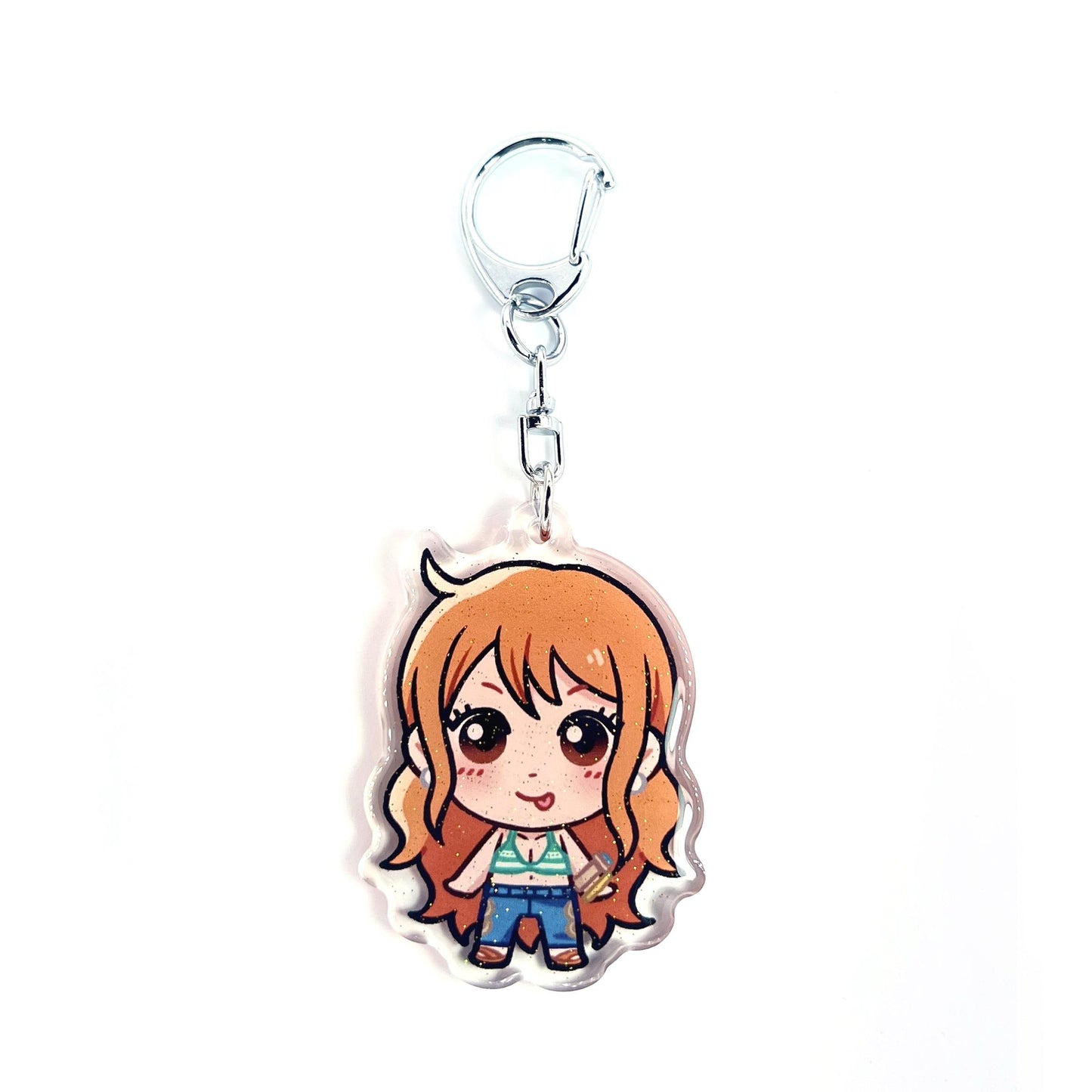 Nami | One Piece Acrylic Glitter Keychain