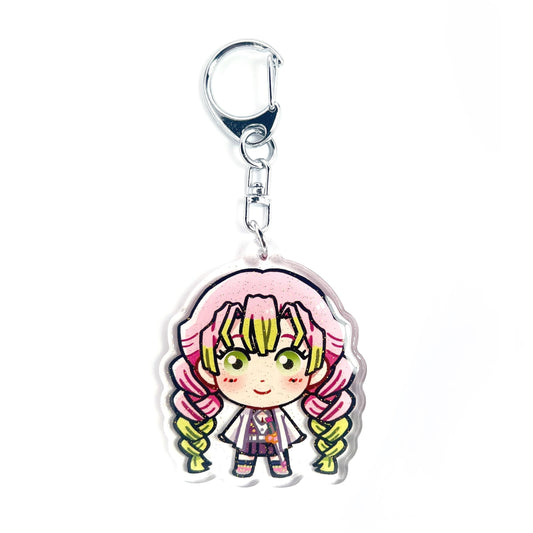 Mitsuri Kanroji | Kimetsu no Yaiba Acrylic Glitter Keychain