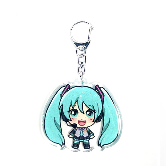 Hatsune Miku | Vocaloid Acrylic Glitter Keychain
