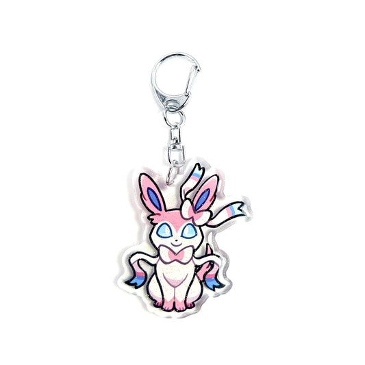 Sylveon | Pokemon Acrylic Glitter Keychain