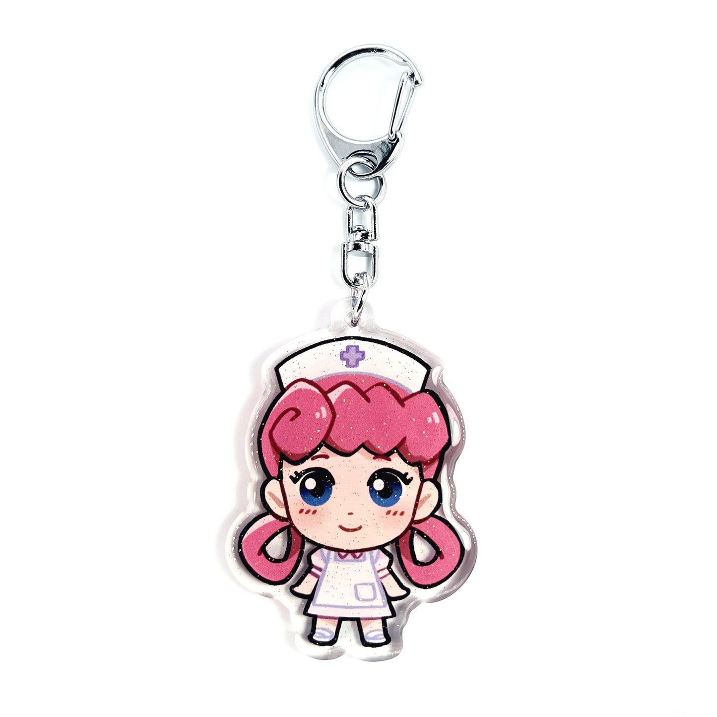 Nurse Joy | Pokemon Acrylic Glitter Keychain