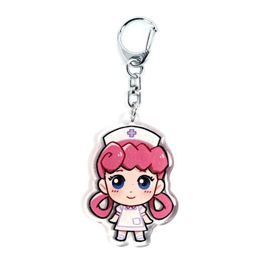 Nurse Joy | Pokemon Acrylic Glitter Keychain