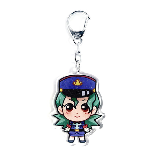 Officer Jenny | Pokemon Acrylic Glitter Keychain