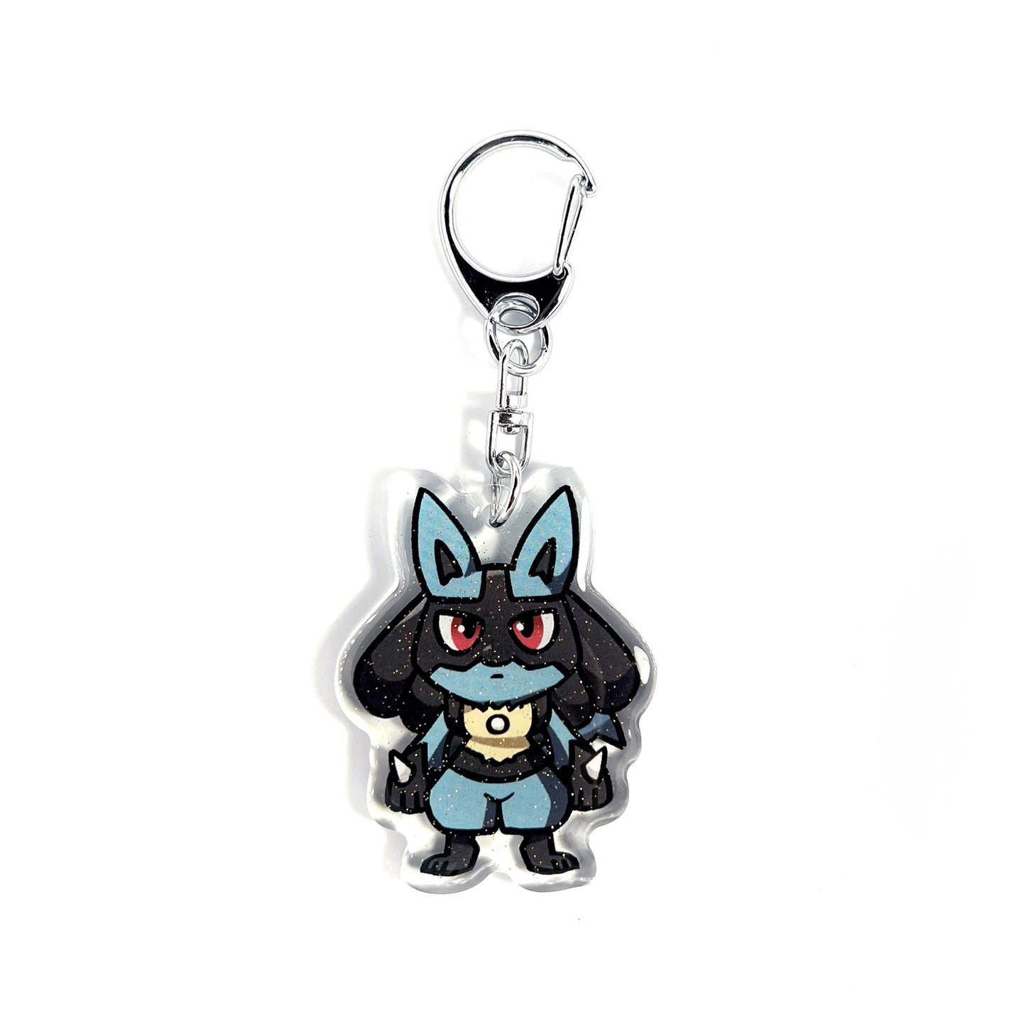 Lucario | Pokemon Acrylic Glitter Keychain