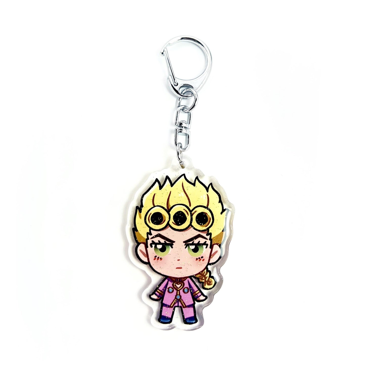 Giorno Giovanna | Jojo's Bizarre Adventure Acrylic Glitter Keychain