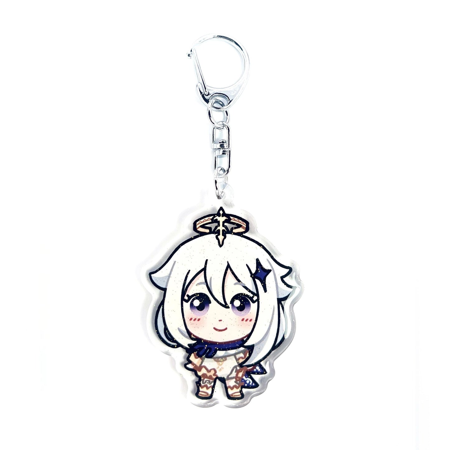 Paimon | Genshin Impact Acrylic Glitter Keychain