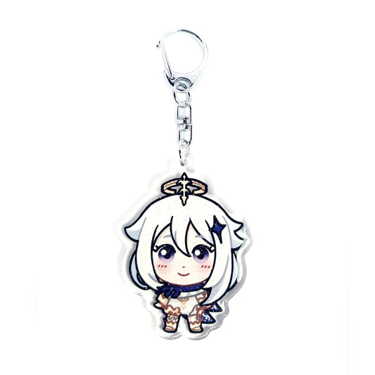 Paimon | Genshin Impact Acrylic Glitter Keychain