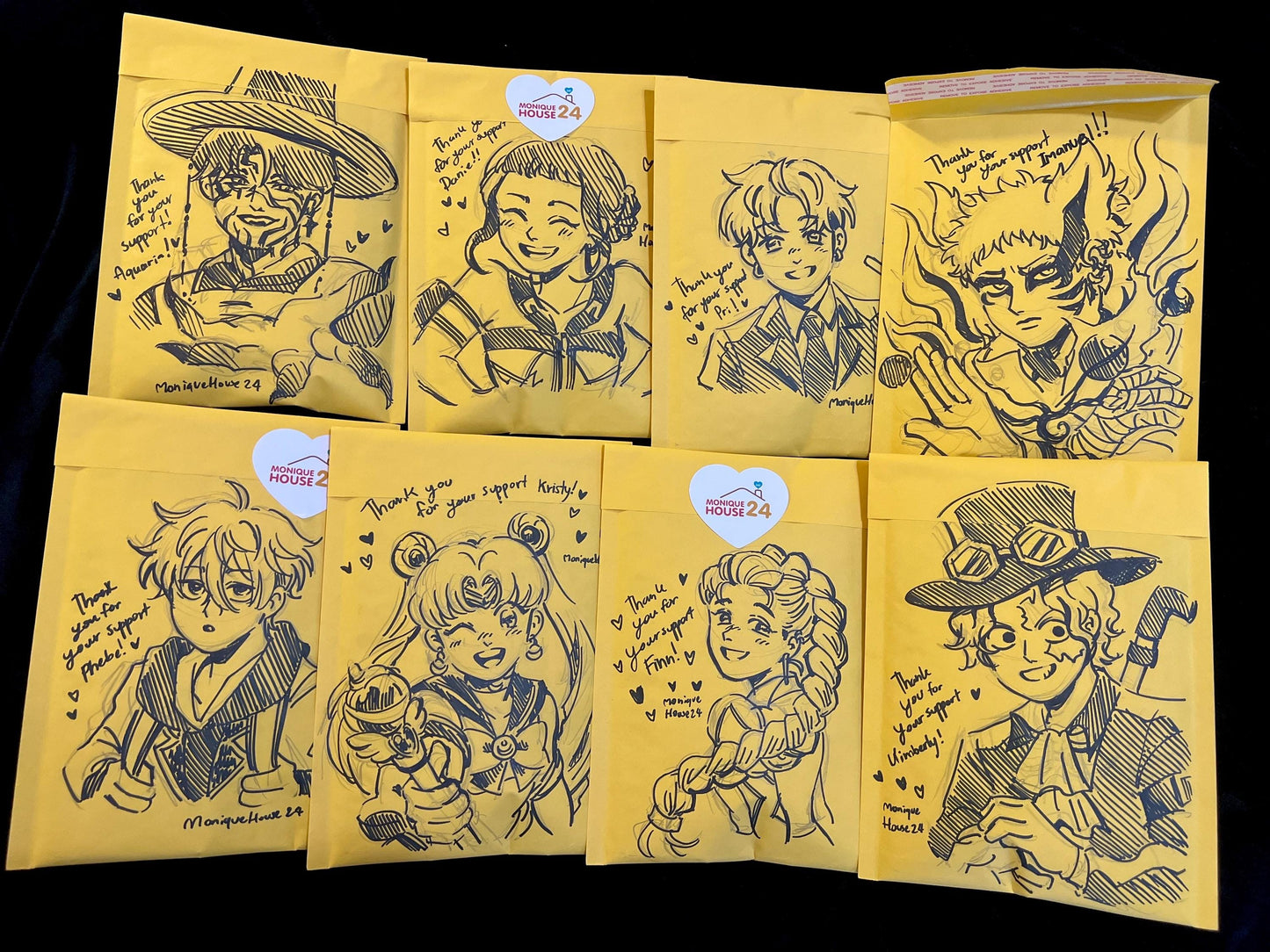 We offer a Tip Jar – get a free doodle on your envelope with your tip!