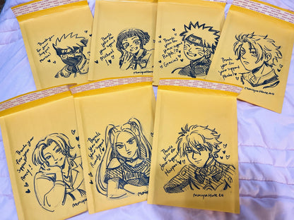 We offer a Tip Jar – get a free doodle on your envelope with your tip!