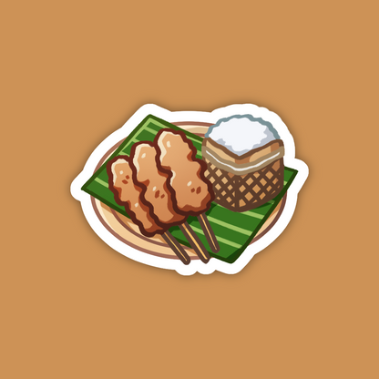 Moo ping Sticker