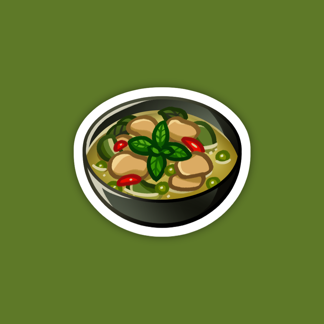 Green Curry Sticker