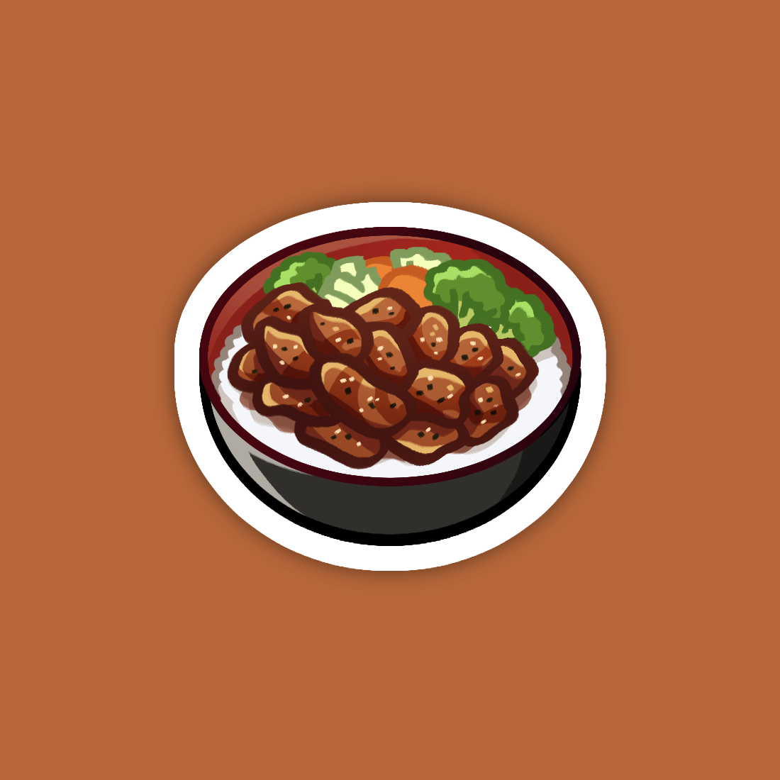 Teriyaki Chicken Rice Bowl Sticker