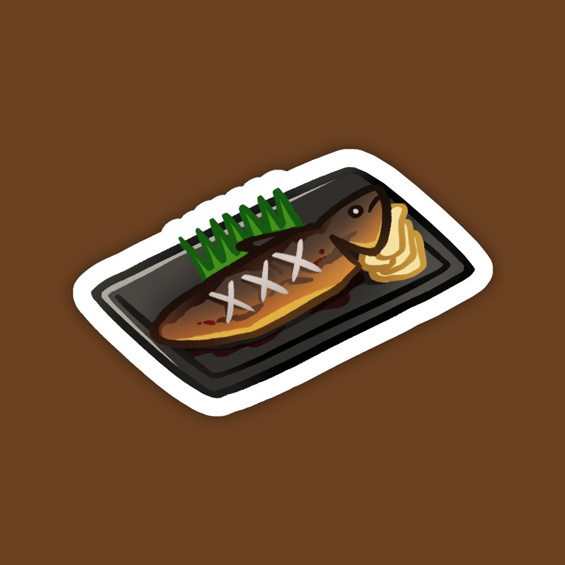 Grilled Mackerel Sticker