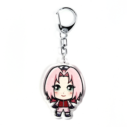 Sakura Haruno | Naruto Acrylic Glitter Keychain