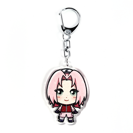 Sakura Haruno | Naruto Acrylic Glitter Keychain