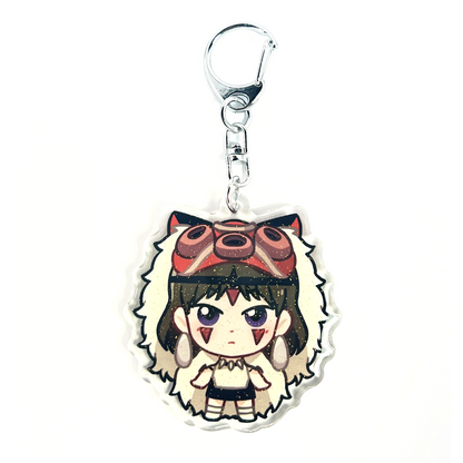 San | Princess Mononoke Acrylic Glitter Keychain