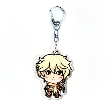 Aether Traveler | Genshin Impact Acrylic Glitter Keychain