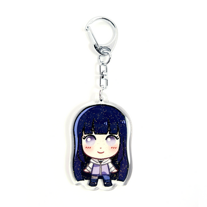 Hinata Hyuga | Naruto Acrylic Glitter Keychain