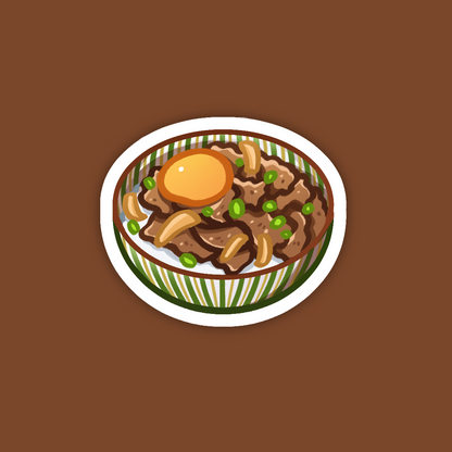 Gyudon, Japanese Beef Rice Bowl Sticker