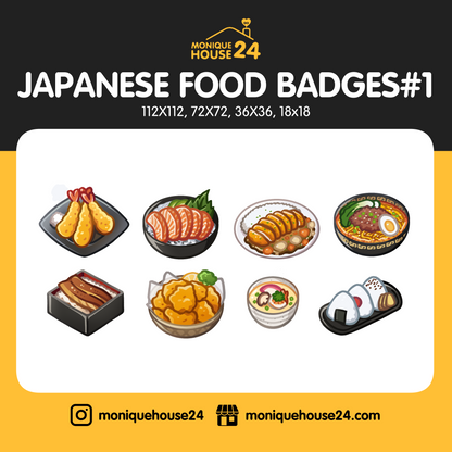 Japanese Food Badge Set #1
