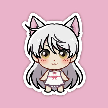 Tsubasa Hanekawa Cat girl | Bakemonogatari Vinyl Sticker