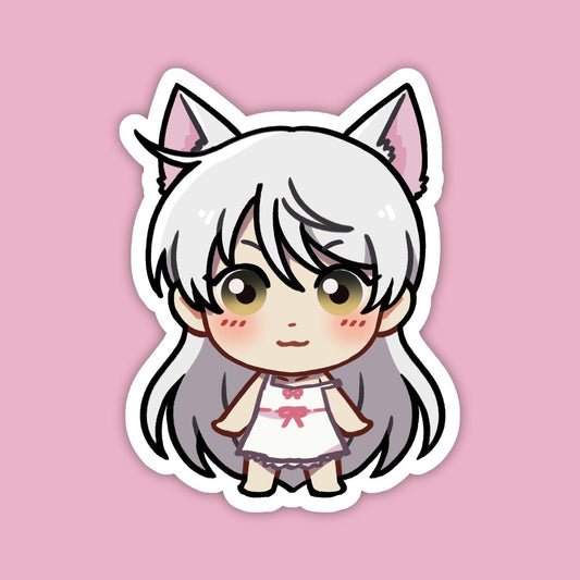 Tsubasa Hanekawa Cat girl | Bakemonogatari Vinyl Sticker