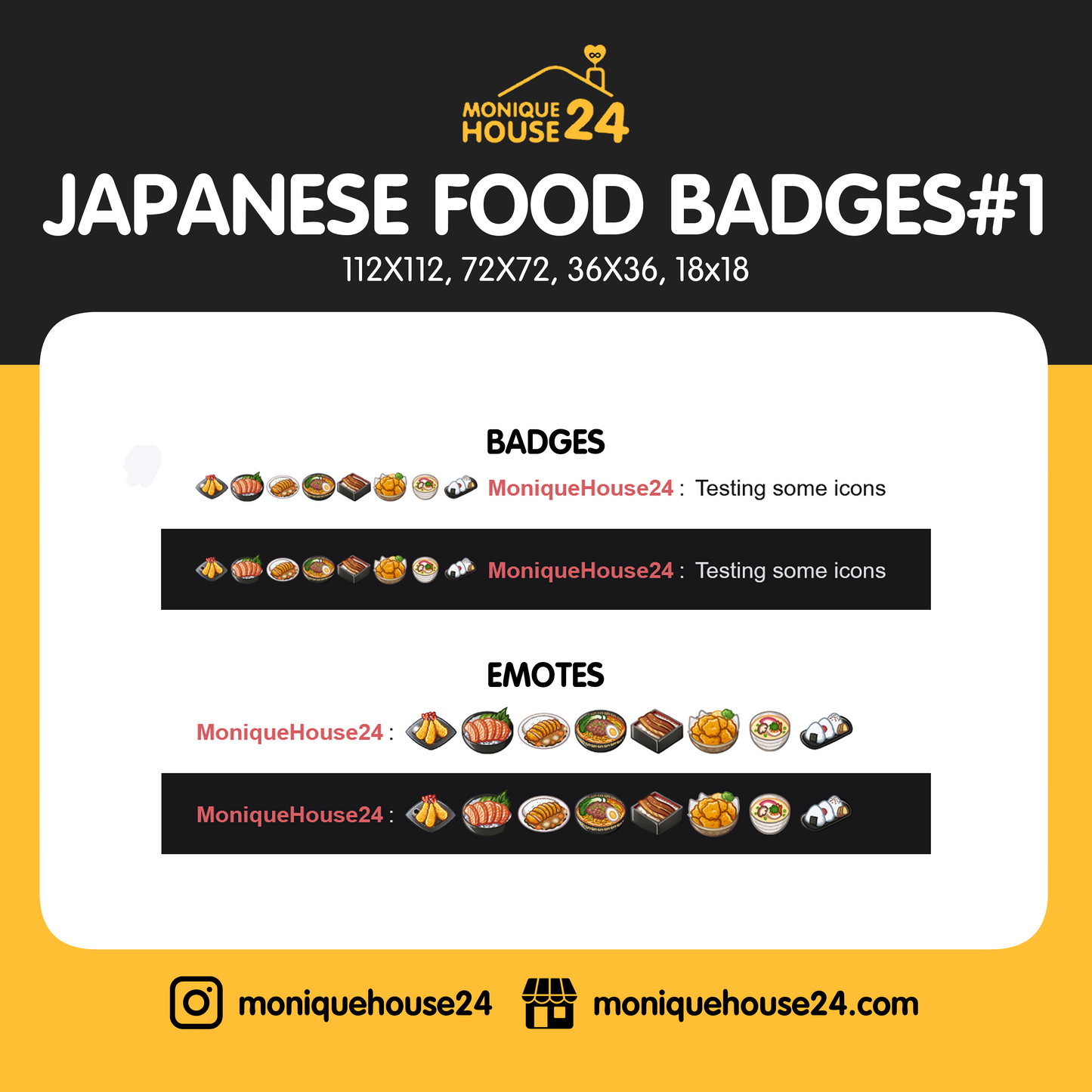 Japanese Food Badge Set #1