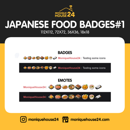 Japanese Food Badge Set #1