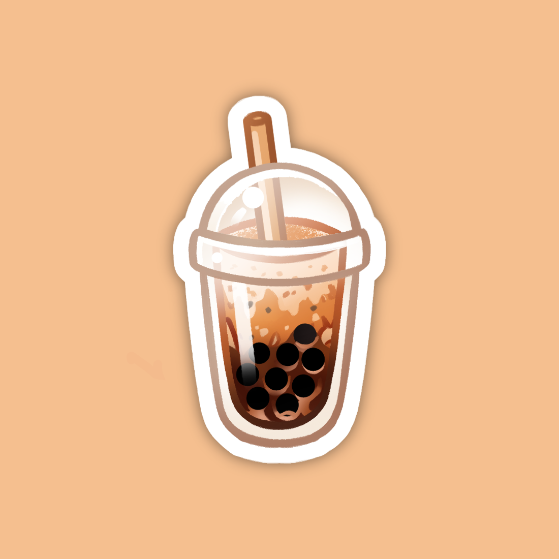 Brown Sugar Boba Tea Sticker