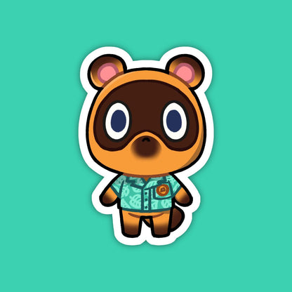 Raccoon, Tanuki, Tom Nook, Timmy and Tommy | Animal Crossing Vinyl Sticker