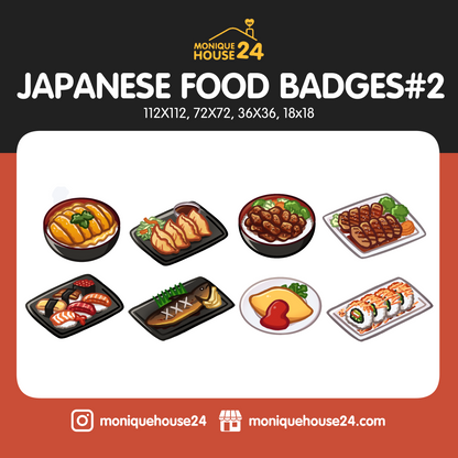 Japanese Food Badge Set #2