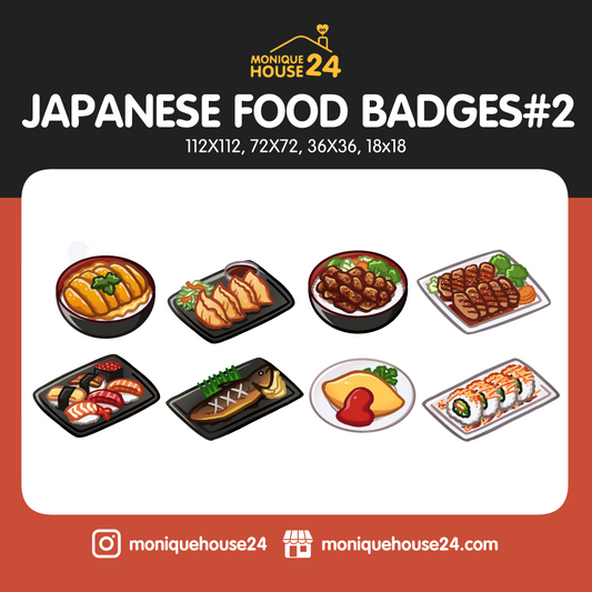 Japanese Food Badge Set #2