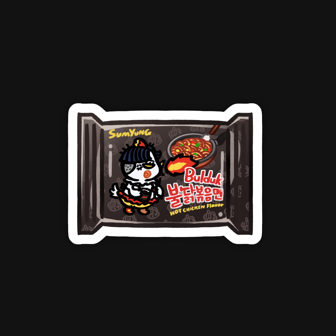 Buldak Ramyun spicy chicken instant noodles Sticker